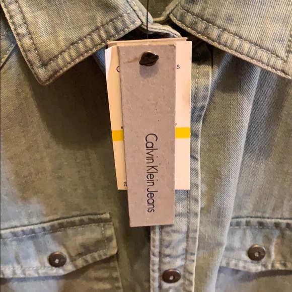 Calvin Klein Jeans denim button-up shirt - Picture 2 of 4